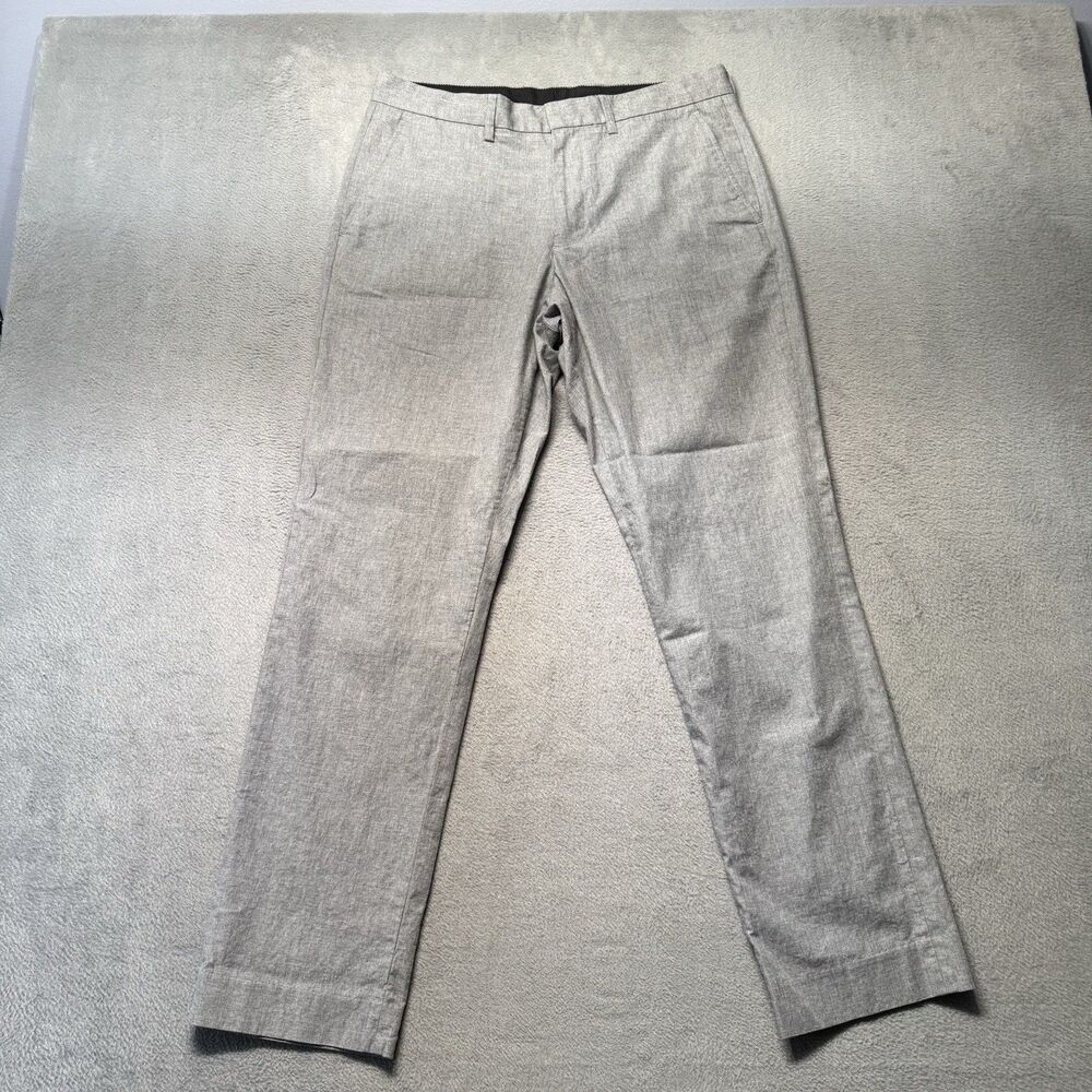 J.Crew Slim Bedford Mens 31X32 Pants Gray Chino Flat Front Casual Office Preppy